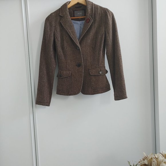 Jacob Vintage Tweed Blazer Brown - Picture 2 of 4